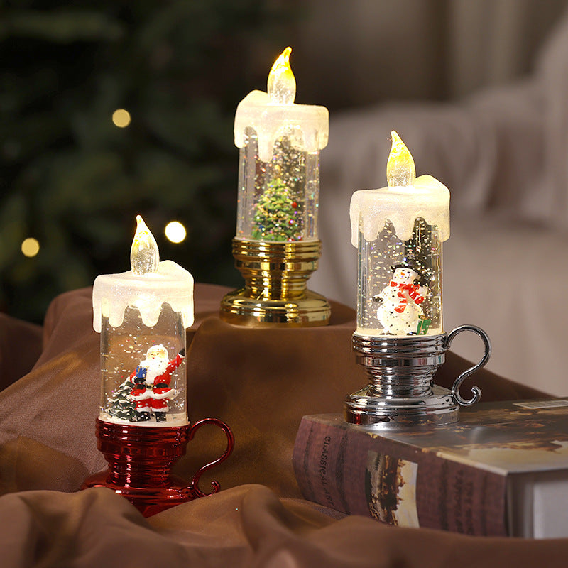 Bougies de Noël LED Bougies de décoration de Noël Lampe de table
