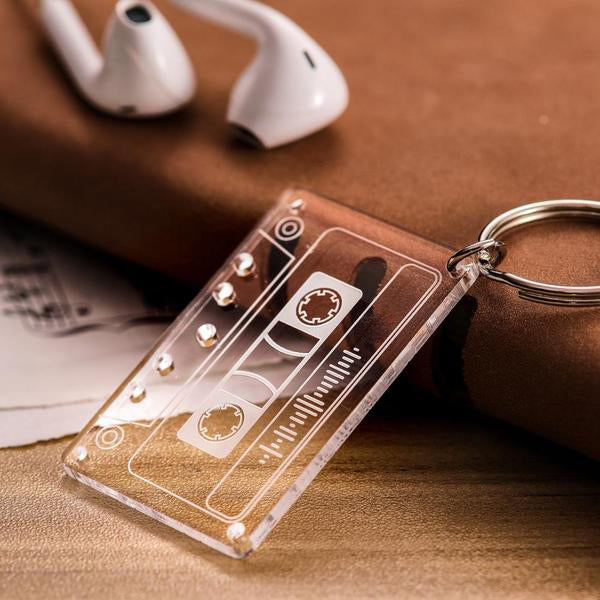 Plaque de Musique Personnalisée Code Tape Porte-clés-Cadeau de la Saint-Valentin