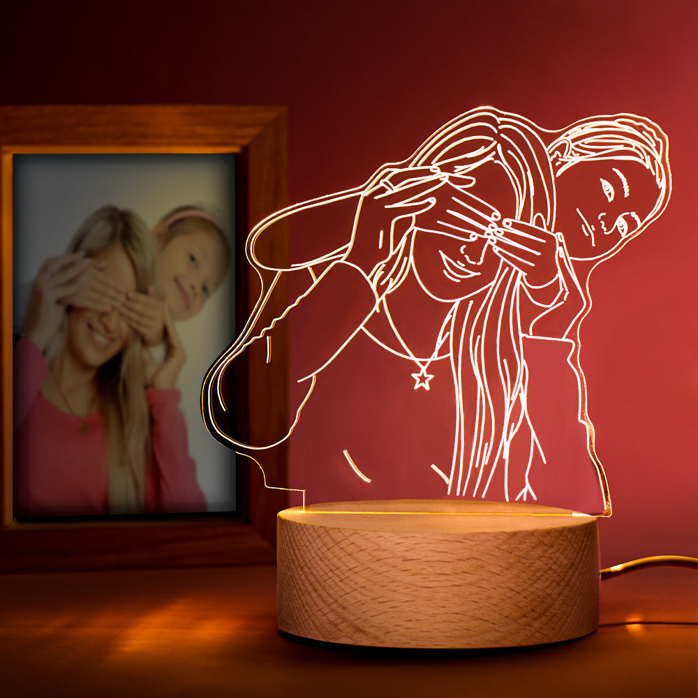 Lampe Photo Led 3d Personnalisée Pour Chambre Cadeau Personnalisé Pour Amoureux