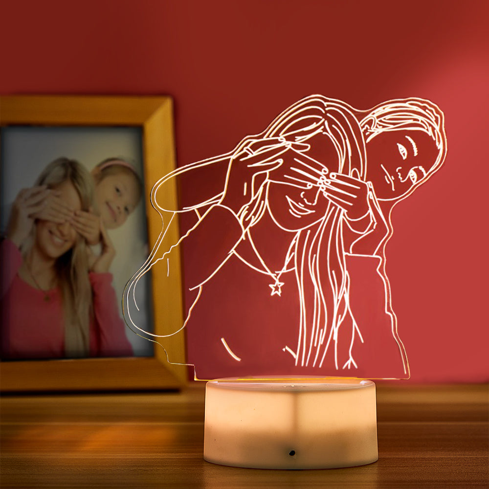 Lampe Photo Led 3d Personnalisée Pour Chambre Cadeau Personnalisé Pour Amoureux