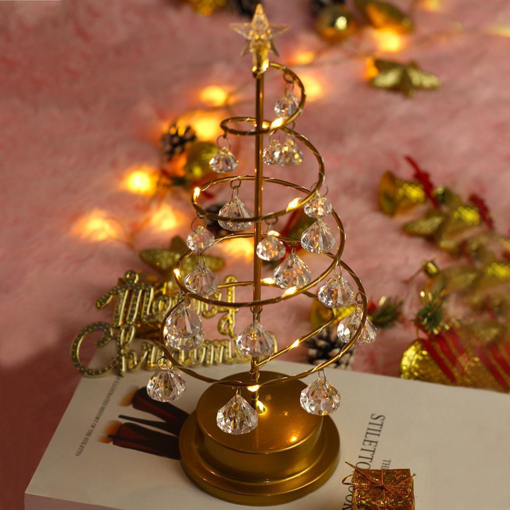 Lampe de décoration en cristal de sapin de Noël avec