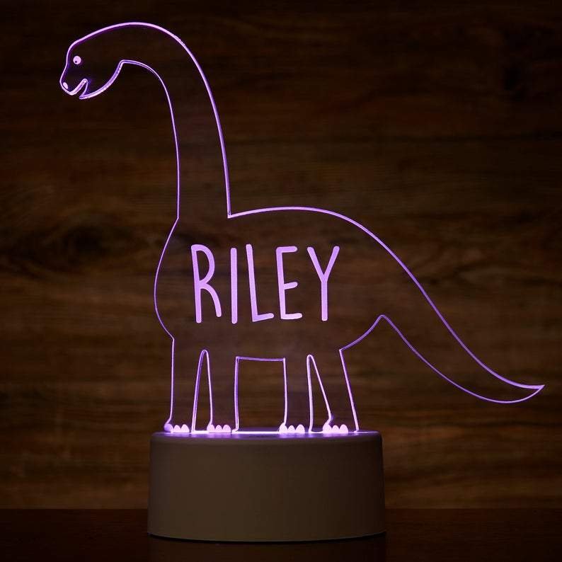 Lampe De Dinosaure Personnalisée Avec Nom Personnalisé Tyrannosaurus Rex Veilleuse Décor De Chambre D'enfant Veilleuse Pour Enfants