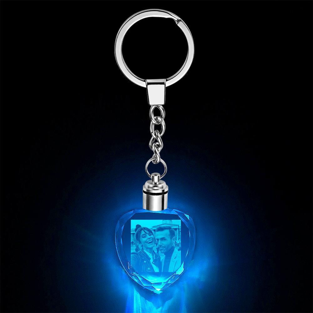 Porte-clés en cristal personnalisé en forme de coeur - Bébé et maman