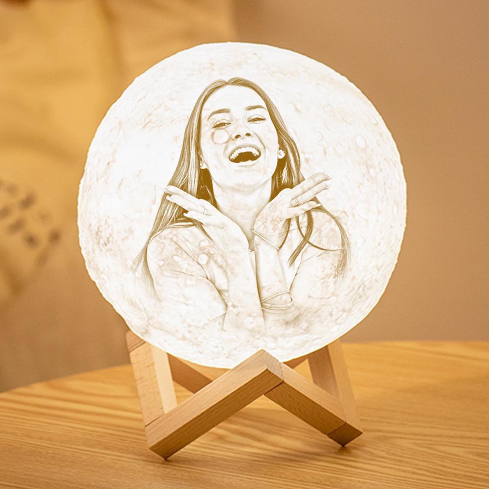 Lampe de Lune Photo & Gravée par Impression 3D Personnalisée - Pour Am -  LampeLunePhoto
