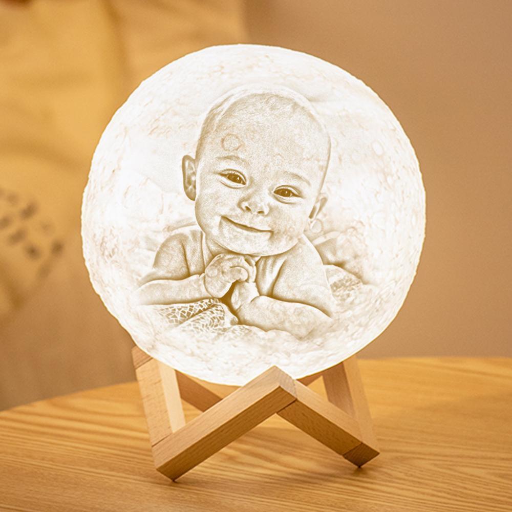 Lampe de Lune Photo & Gravée par Impression 3D Personnalisée - Pour Bébe - Robinet 3 couleurs(10cm-20cm)