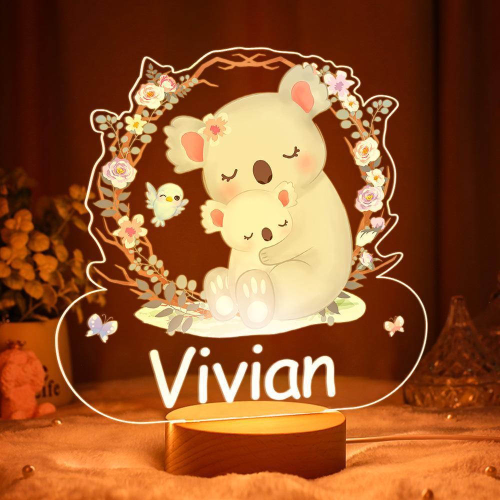 Cadeaux De Bébé Personnalisés Décor De Pépinière Panda Night Light Girl Nursery Lamp