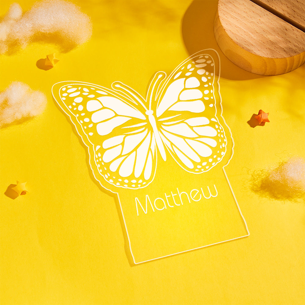 Fée Papillon Veilleuse Personnalisée Pour Cadeau De Pendaison De Crémaillère Bébé Fille Enfants