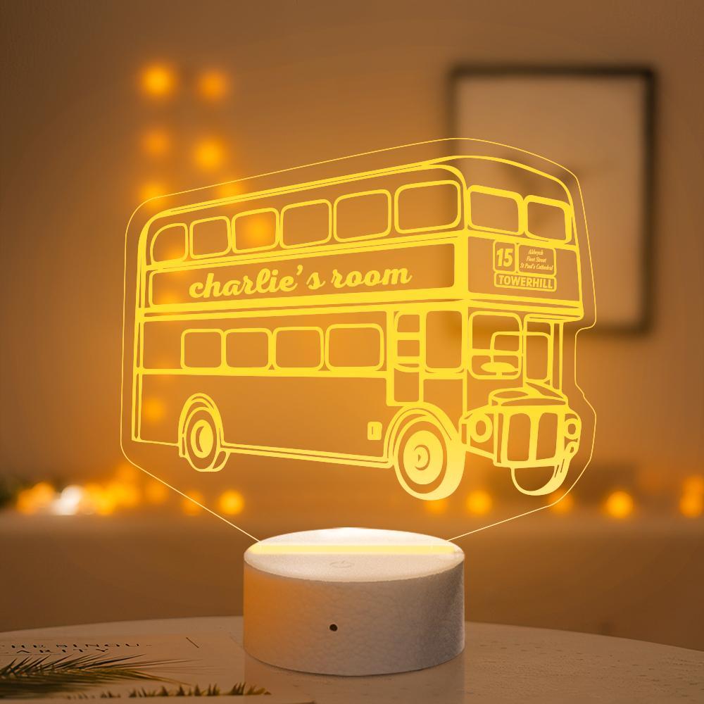 Lampe De Nuit Routemaster De Bus De Londres Personnalisée Impressions Pour Enfants