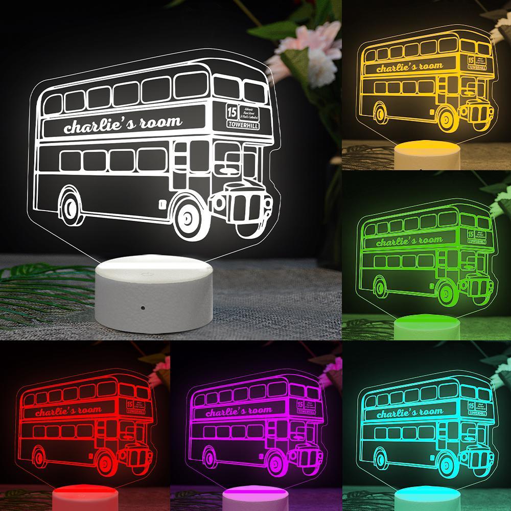 Lampe De Nuit Routemaster De Bus De Londres Personnalisée Impressions Pour Enfants