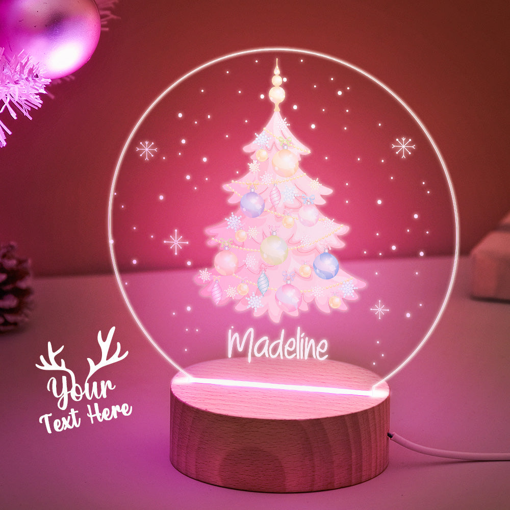 Feuille acrylique d'arbre de Noël personnalisée