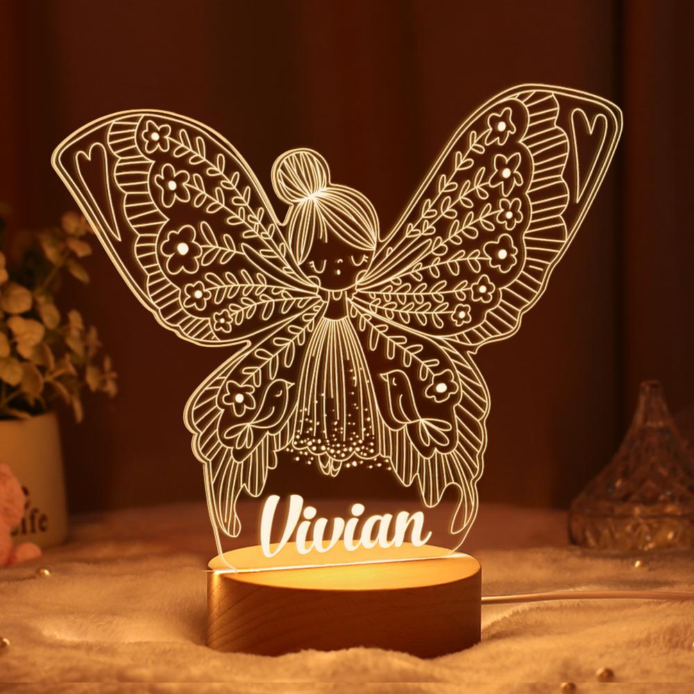 Lampe 3D Personnalisée Décoration de Chambre de Filles Cadeaux de